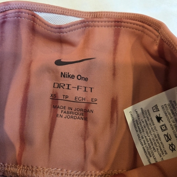 Nike One Dri-FIT Women's Training Leggings Pecan / Rose Clay (FZ7272-634) XS New - Picture 6 of 15
